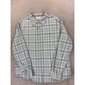 The Normal‎ Brand Plaid Long Sleeve Button Down Shirt (Men's 2XL) Blue